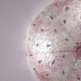 Charming Murano Ceiling Light Pink Flower by Seguso for Venini, Italy, 1970