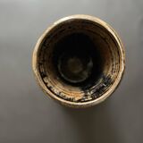 large glazed and glazed ceramic vase, handmade in red clay
