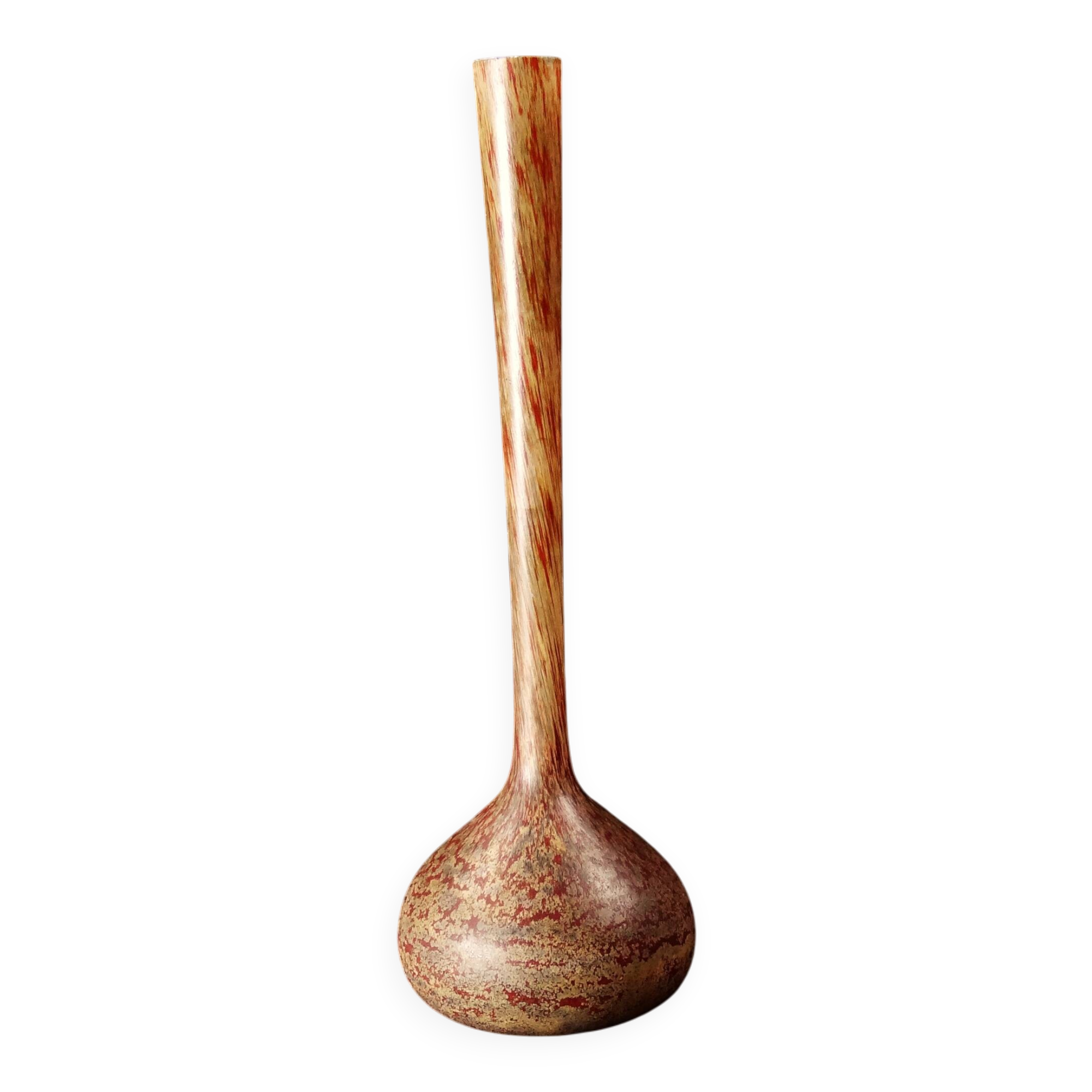 Delatte Nancy multi-layer glass vase signed marble effect Art Deco period