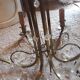 Antique brass chandelier and pampilles 6 fires