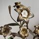 Pair of large 9-light altar candelabra, 19th century, in bronze and brass