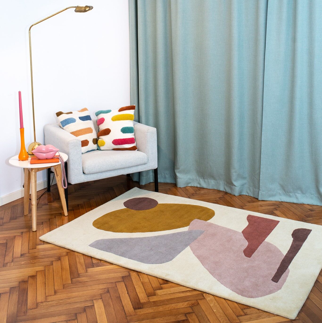 Clouds design carpet 140 x 210 cm
