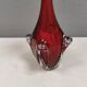 Ruby-red glass vase from Aseda Glasværk, Sweden, 1980s