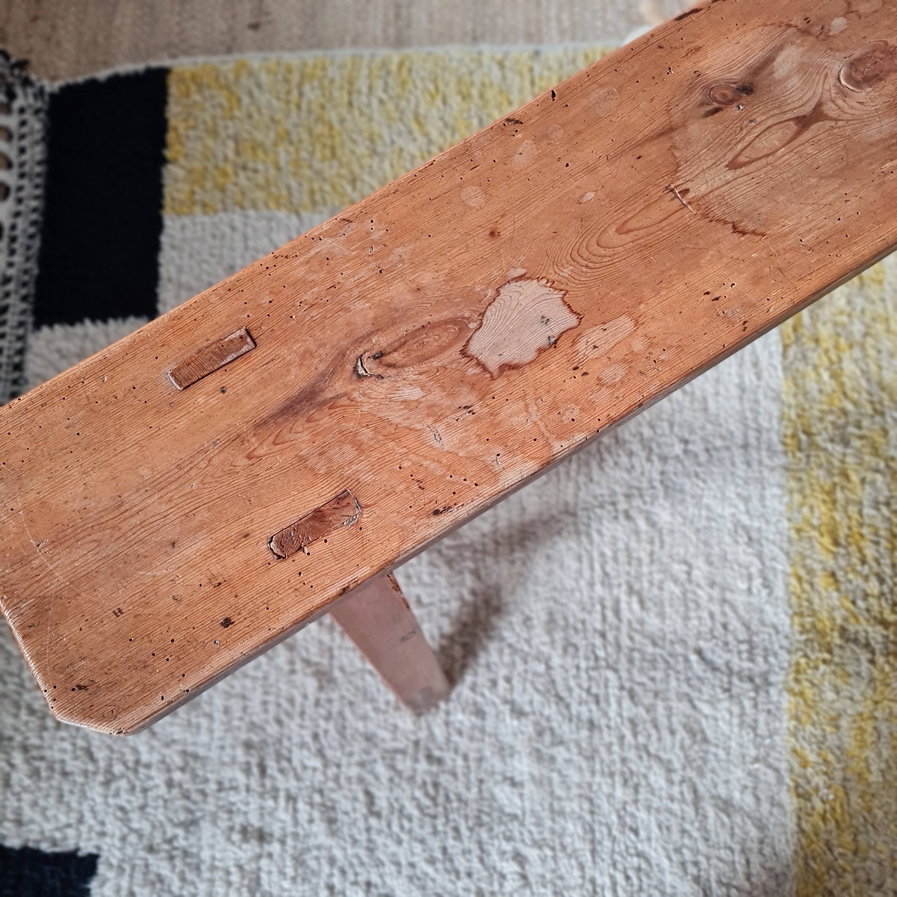 Old wooden farm bench L140cm