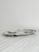 Shiny silver stainless steel compartment dish