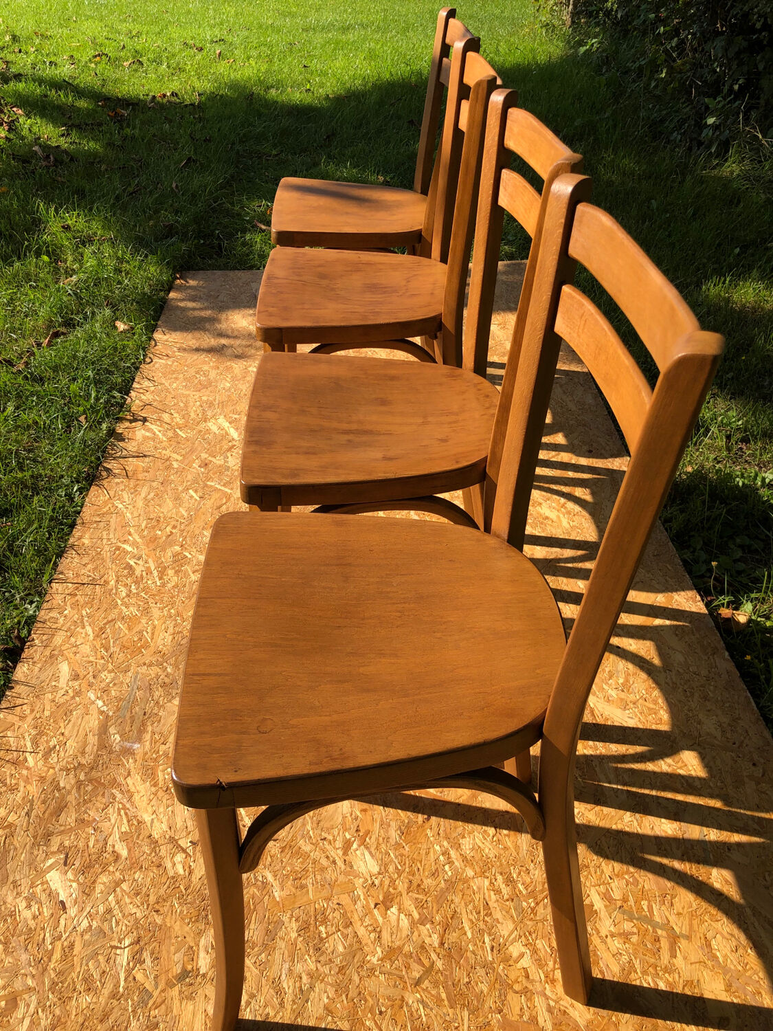 Set of 4 vintage chairs baumann