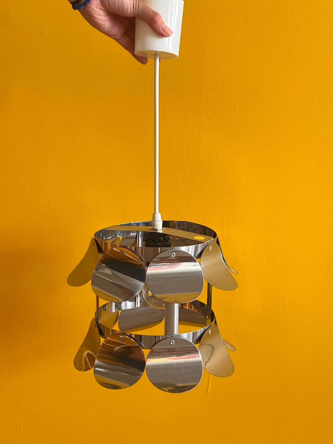 70s metal lampshade