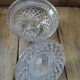 Bonbonnière sucrier en verre moulé pointes diamant