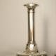 Pair of mid-century silver-plated metal candleholders