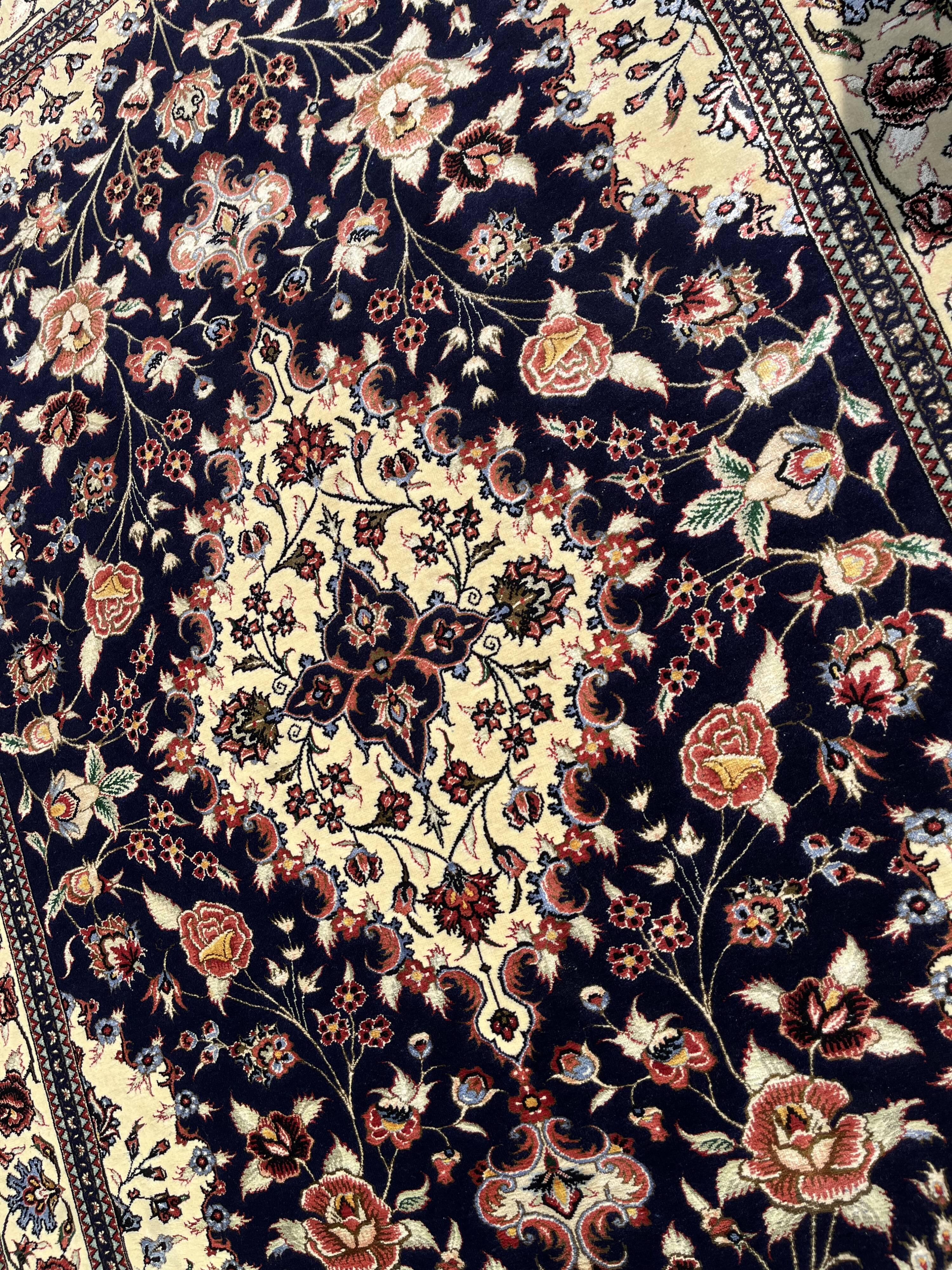 Ghoum Persian Rug "Extra Fine" wool and silk, Signed