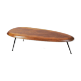 Table basse française "planche de surf", vers 1950