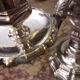 Old silver bronze chandeliers