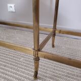 Glass and brass console table