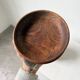 Antique walnut wooden bowls