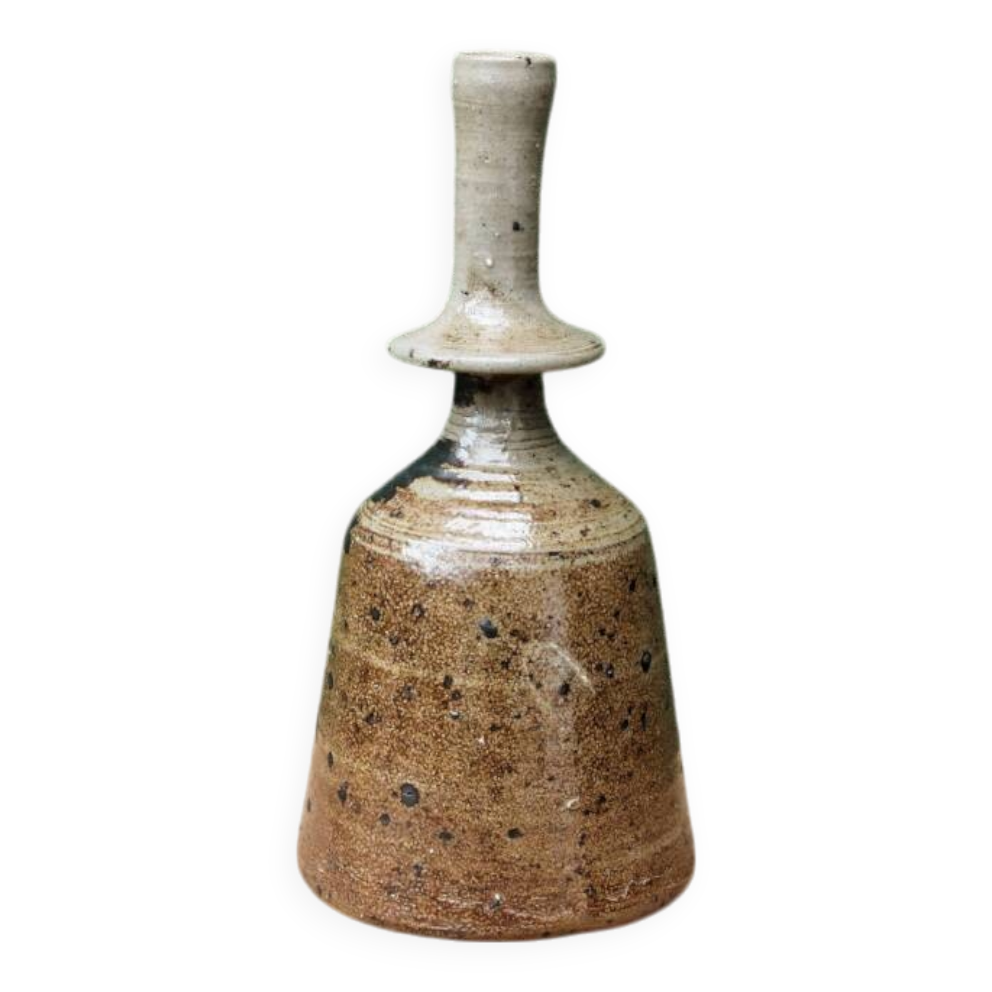 Bottle vase in pyrite stoneware, signed Jean Linard (1931-2010)