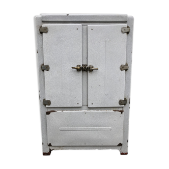 Fridge cabinet antique enamel furniture of metier