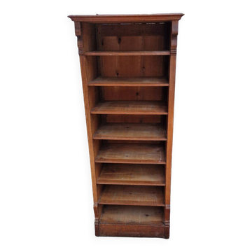 Etagère Biliothèque en Chêne Clair Vers 1900