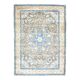 1970s Vintage Persian Handmade Wool Cotton Blue Area Rug 283x400