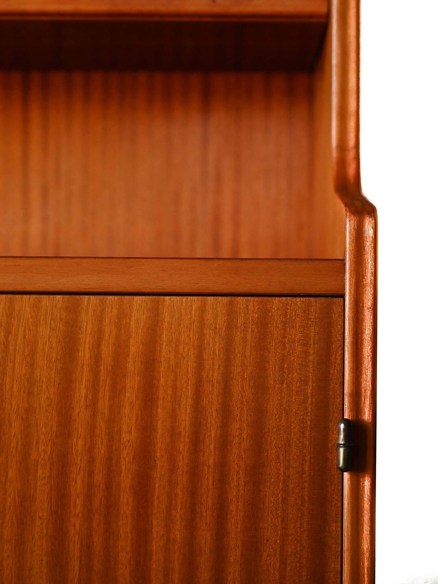 Swedish teak bookcase with hinged doors