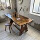 Dining table in solid olive wood Maison Skela 1960