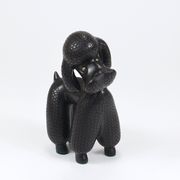 Charming figurine sculpture of a poodle dog by Leopold Anzengruber, Austria, 1950s.