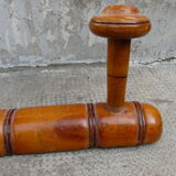 Bamboo-style wooden coat holder 8 patères, 1940