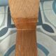 Table lamp in opaline and vintage wood