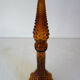 Carafe bottle in brown glass bubbles Empoli 60s
