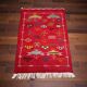 Moroccan red wool rug – Bohemian decoration for small spaces