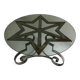 Star shaped cast iron round dining table 1970