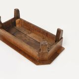 Charmant tabouret d'église rustique en bois, France vers 1900