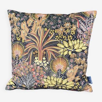 Coussin velours opium olive/mimosa 50x50cm