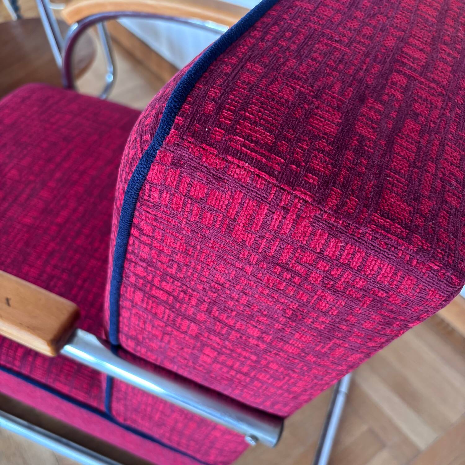 Functionalist armchair, restored, Czechoslovakia