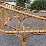 Vintage Italian rattan bed