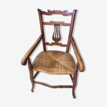 Wood and Straw armchair