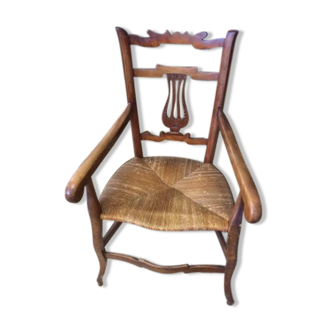 Wood and Straw armchair
