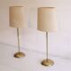 Pair of vintage Scandinavian brass lamps 1970