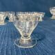 Set of 12 hand-sized crystal glasses with flower decoration