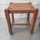 Pair of antique solid oak stools