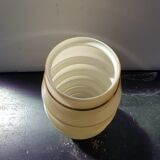 Vase style art déco opaline jaune + dorures vintage