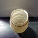 Vase style art deco opaline yellow + gilding vintage