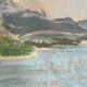 Painting "Mountain Lake", Pastel on paper, framed