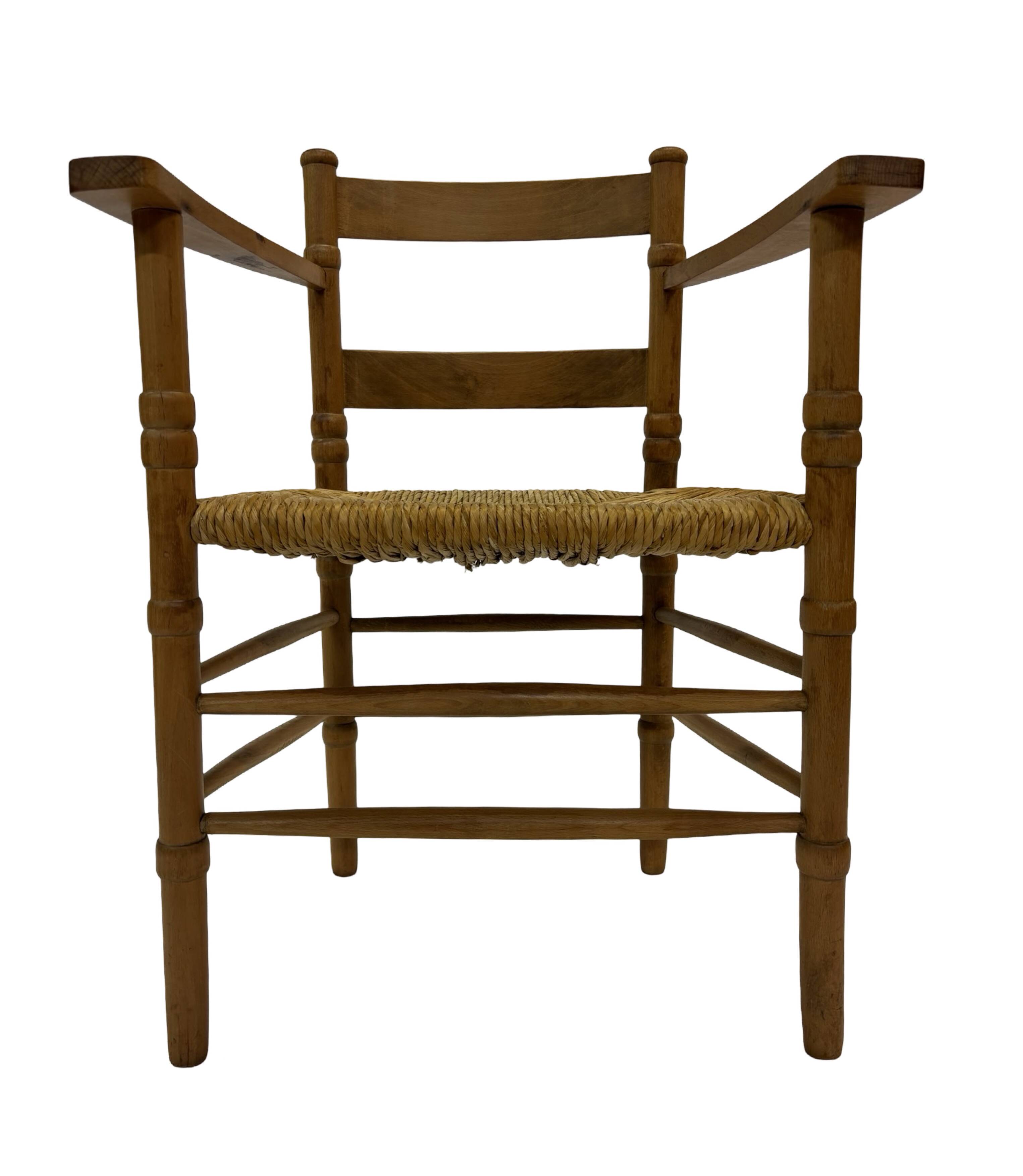 Art Deco chair minimalist oak wicker minimalist design