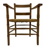 Art Deco chair minimalist oak wicker minimalist design