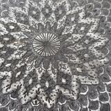 Ancient Iranian plateau Isfahan hand chiseled in white copper