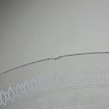 Set of 6 antique fine crystal champagne glasses, star engraved, 19th-20th century.