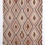 6x10 Soft Colors Anatolian Kilim,Geometric Style Vintage Rug,300x176Cm