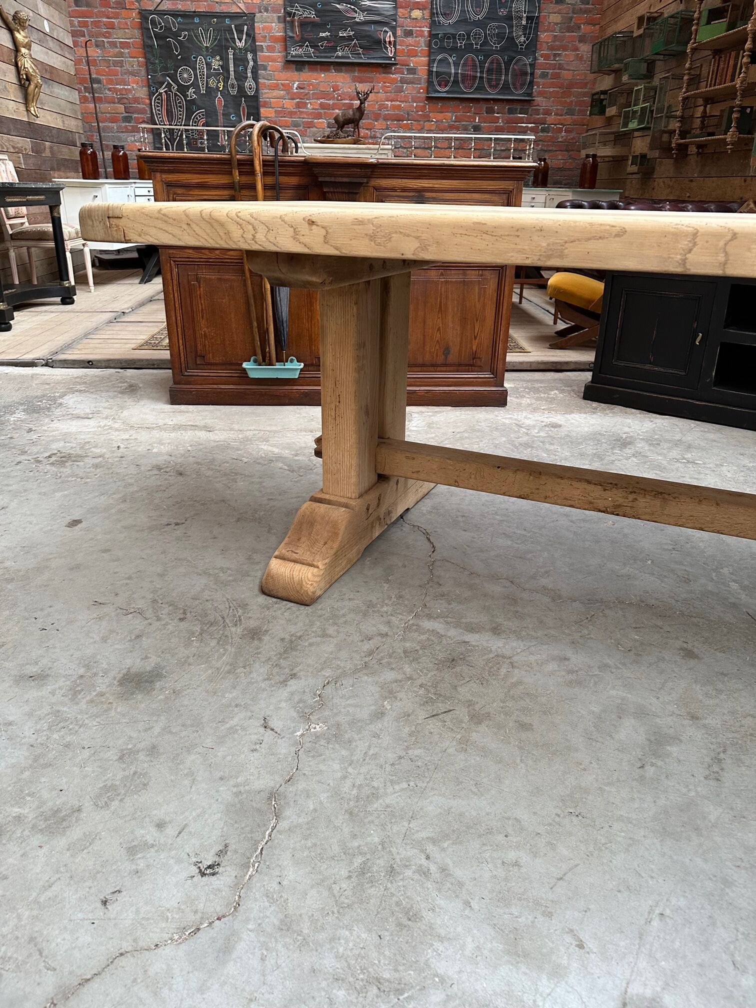 Solid oak farmhouse table
