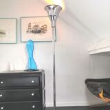 30s art deco floor lamp in chrome metal