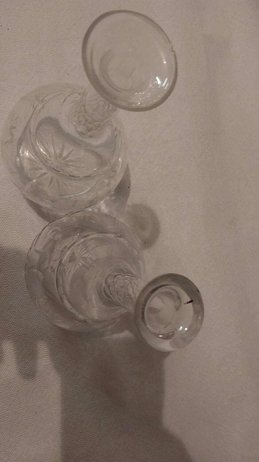 Pair of crystal vases
